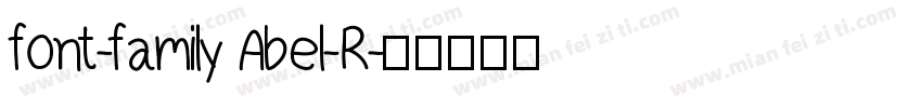 font-family Abel-R字体转换